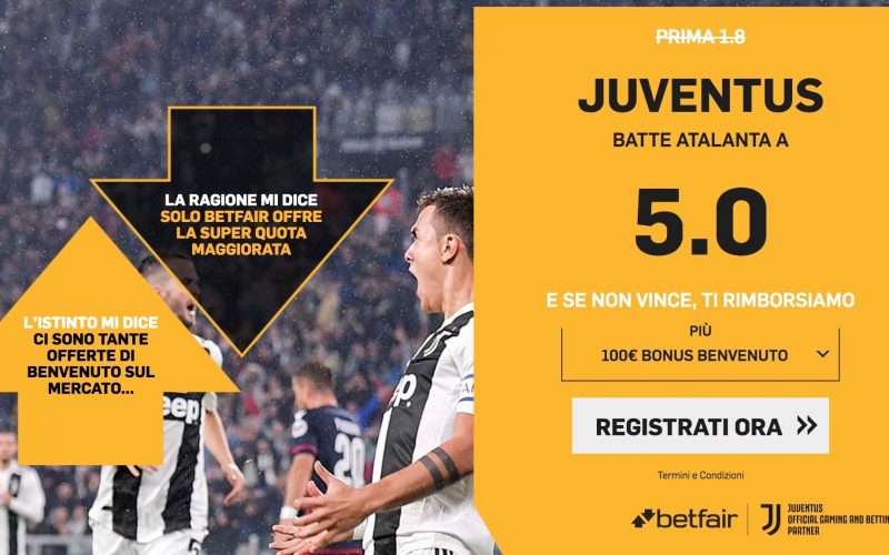 Quota maggiorata Atalanta-Juventus Coppa Italia: Scopri Come Usufruirne