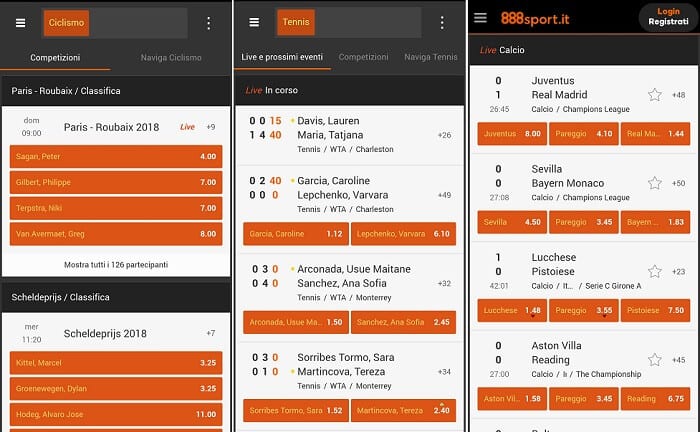 App 888 sport disponibile per Mobile per Android IOS