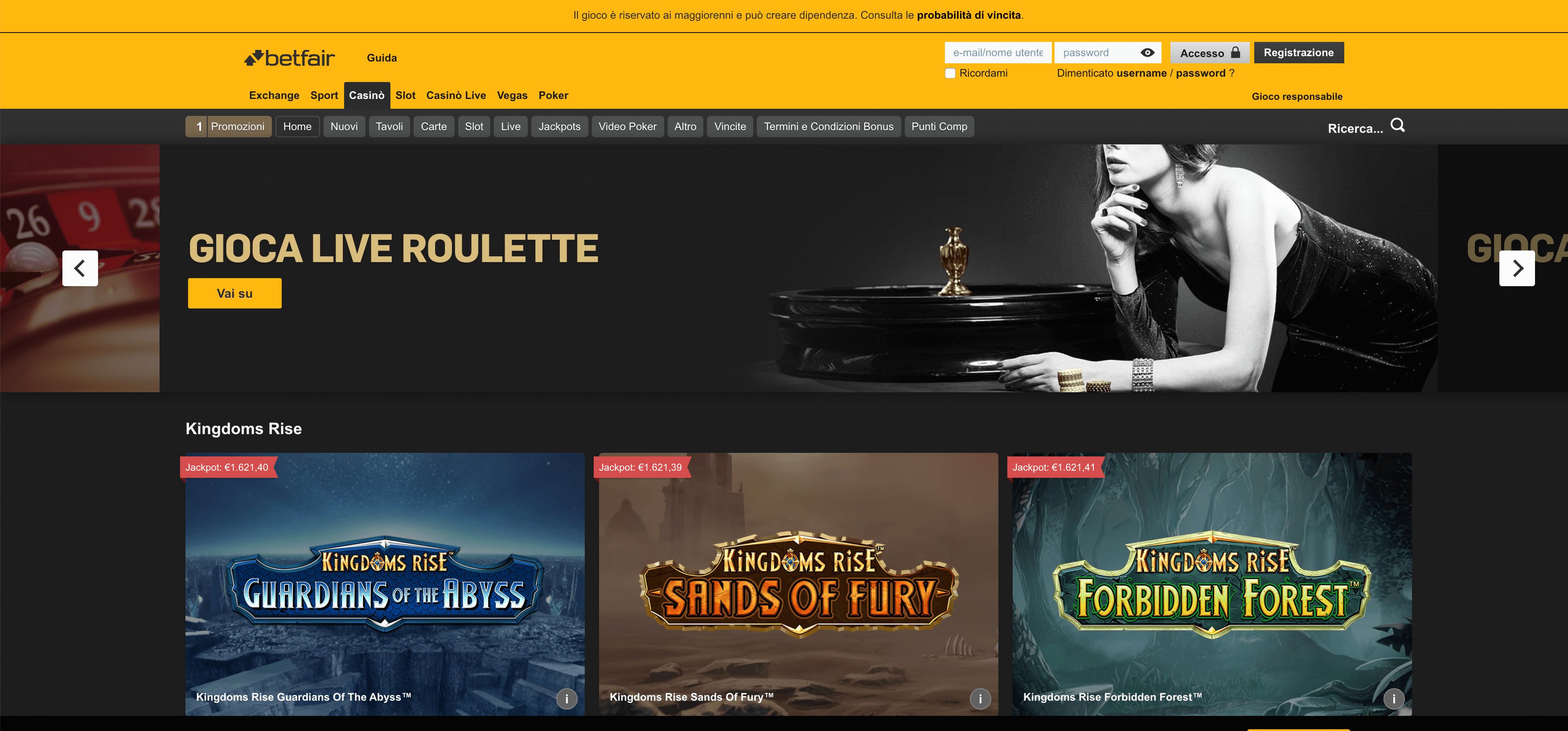 betfair casino home