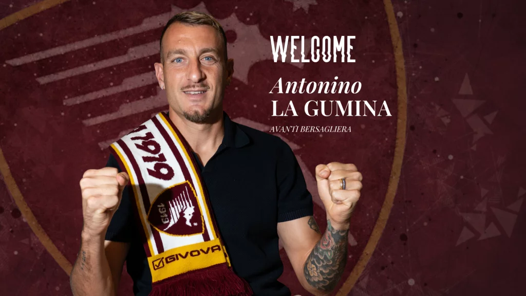 Calciomercato Salernitana, ufficiale l'ingaggio di Antonino La Gumina il comunicato del club amaranto