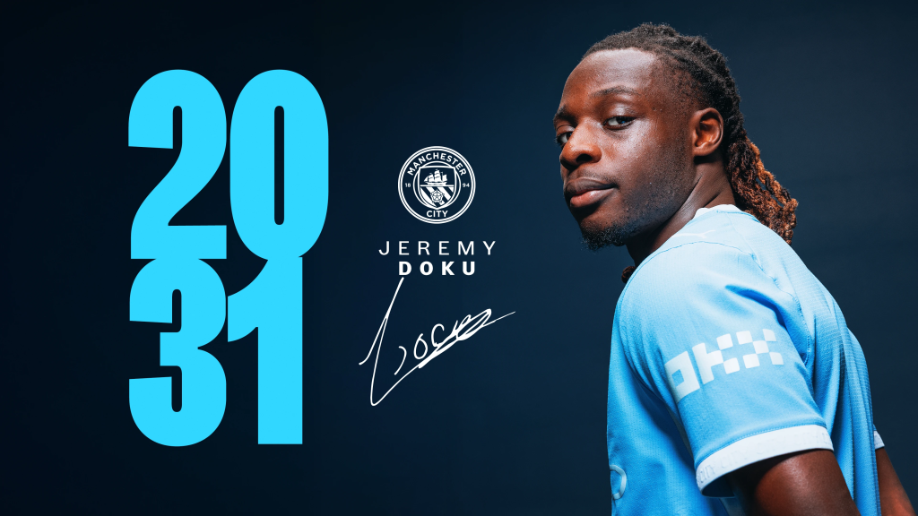 Manchester City, ufficiale il rinnovo di Jeremy Doku fino al 2031 il comunicato